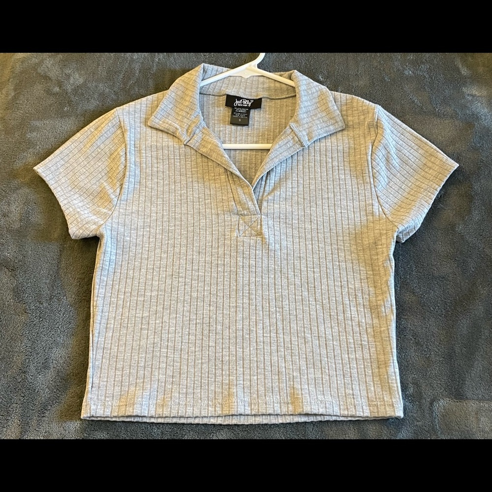 Grey Cropped Top